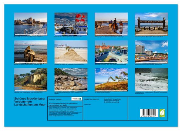 Produktbild: Sch&ouml;nes Mecklenburg-Vorpommern - Landschaften am Meer (hochwertiger Premium Wandkalender 2026 DIN A2 quer), Kunstdruck in Hochglanz