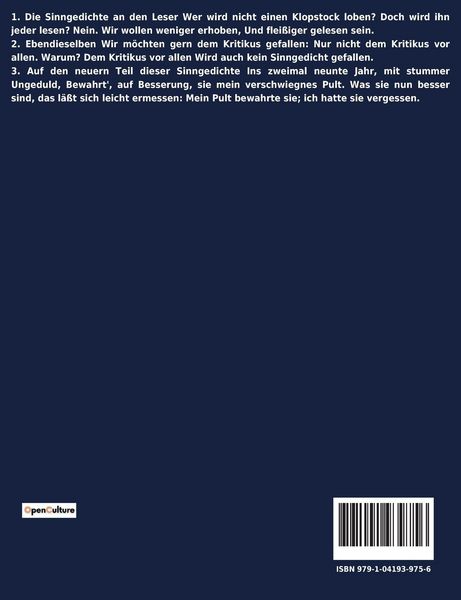 Produktbild: Sinngedichte