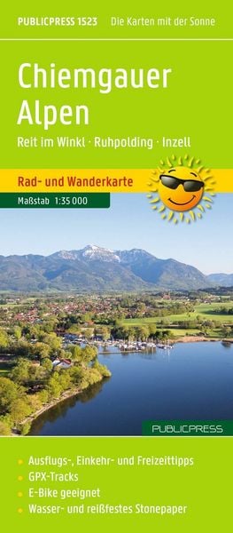 Produktbild: Publicpress Rad- und Wanderkarte Chiemgauer Alpen, Reit im Winkl, Ruhpolding, Inzell 1:35.000