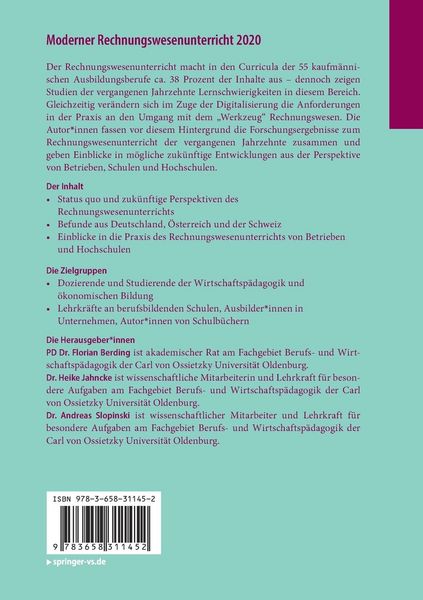 Produktbild: Moderner Rechnungswesenunterricht 2020