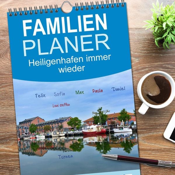 Produktbild: Familienplaner 2026 - Heiligenhafen immer wieder mit 5 Spalten (Wandkalender, 21 x 45 cm) CALVENDO