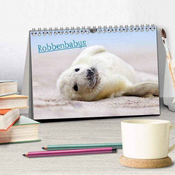 Produktbild: Robbenbabys (Tischkalender 2026 DIN A5 quer), CALVENDO Monatskalender