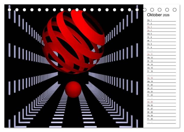 Produktbild: Mit Geometrie durch das Jahr (Tischkalender 2026 DIN A5 quer), CALVENDO Monatskalender
