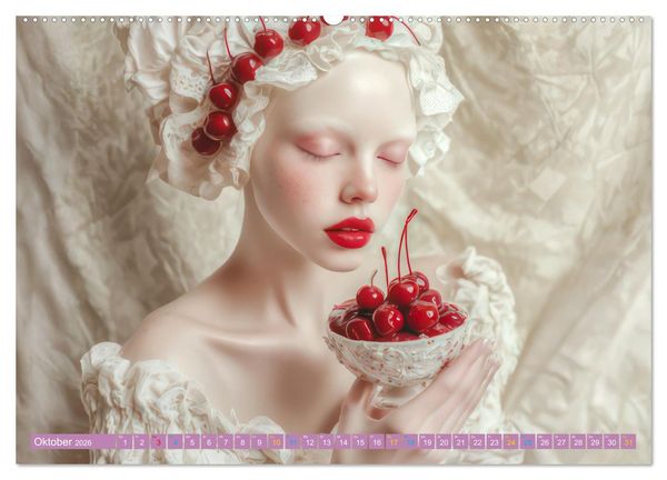 Produktbild: Albino Frauen - Kunstvolle Werke (Wandkalender 2026 DIN A2 quer), CALVENDO Monatskalender