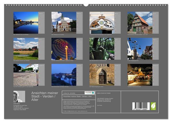 Produktbild: Ansichten meiner Stadt - Verden / Aller (hochwertiger Premium Wandkalender 2026 DIN A2 quer), Kunstdruck in Hochglanz
