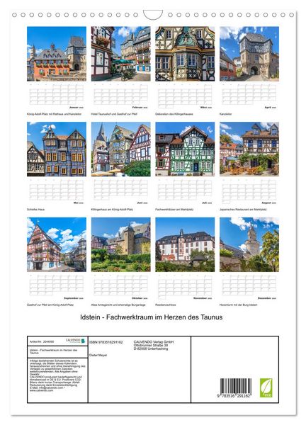 Produktbild: Idstein - Fachwerktraum im Herzen des Taunus (Wandkalender 2026 DIN A3 hoch), CALVENDO Monatskalender