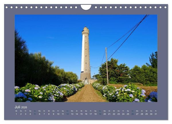 Produktbild: Leuchtt&uuml;rme - Wegweiser an der bretonischen K&uuml;ste (Wandkalender 2026 DIN A4 quer), CALVENDO Monatskalender