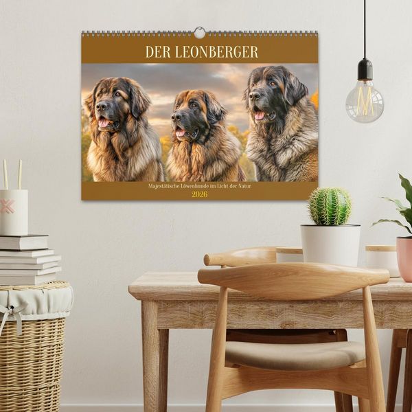 Produktbild: Der Leonberger. Majest&auml;tische L&ouml;wenhunde im Licht der Natur (Wandkalender 2026 DIN A3 quer), CALVENDO Monatskalender
