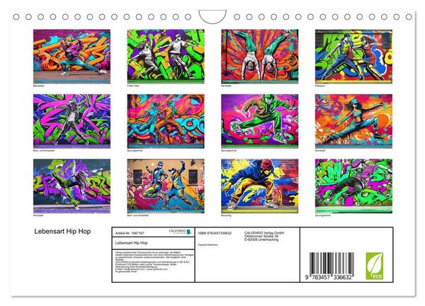 Produktbild: Lebensart Hip Hop (Wandkalender 2026 DIN A4 quer), CALVENDO Monatskalender