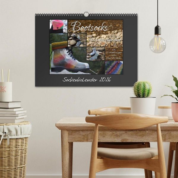 Produktbild: Sockenkalender Bootsocks 2026 (Wandkalender 2026 DIN A3 quer), CALVENDO Monatskalender