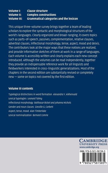Produktbild: Language Typology and Syntactic Description