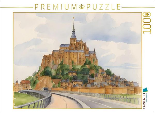 Produktbild: CALVENDO Puzzle Mont St. Michel in Frankreich | 1000 Teile Lege-Gr&ouml;&szlig;e 64x48cm Foto-Puzzle f&uuml;r gl&uuml;ckliche Stunden