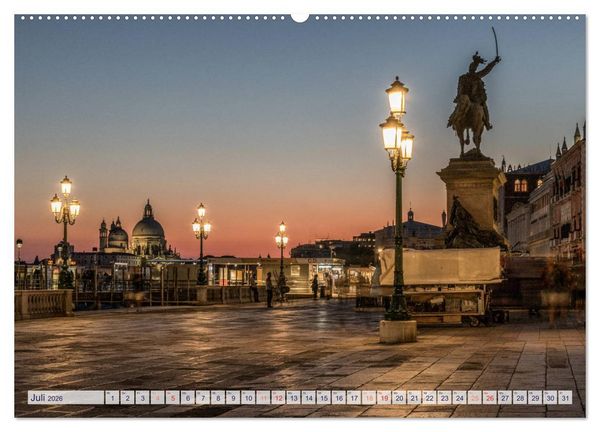 Produktbild: Stilles Venedig wenn es Nacht wird (Wandkalender 2026 DIN A2 quer), CALVENDO Monatskalender