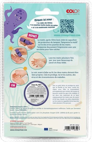 Produktbild: COLOP little NIO Cleany Stamp Octopus, Handwasch-Stempel + Seife