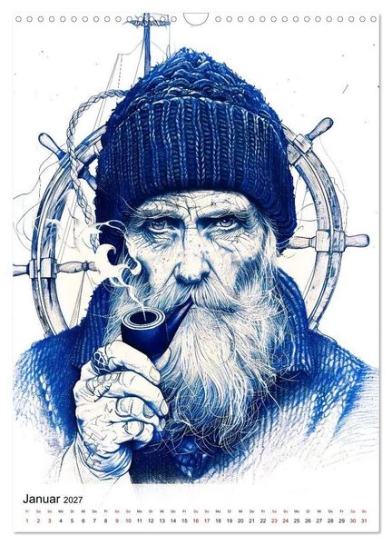 Produktbild: Seem&auml;nner - Die See im Herzen (Wandkalender 2027 DIN A3 hoch), CALVENDO Monatskalender