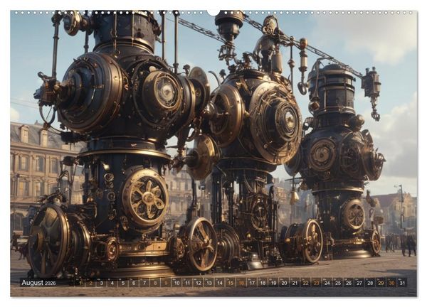 Produktbild: Steampunk Maschinen der Stra&szlig;e (Wandkalender 2026 DIN A2 quer), CALVENDO Monatskalender