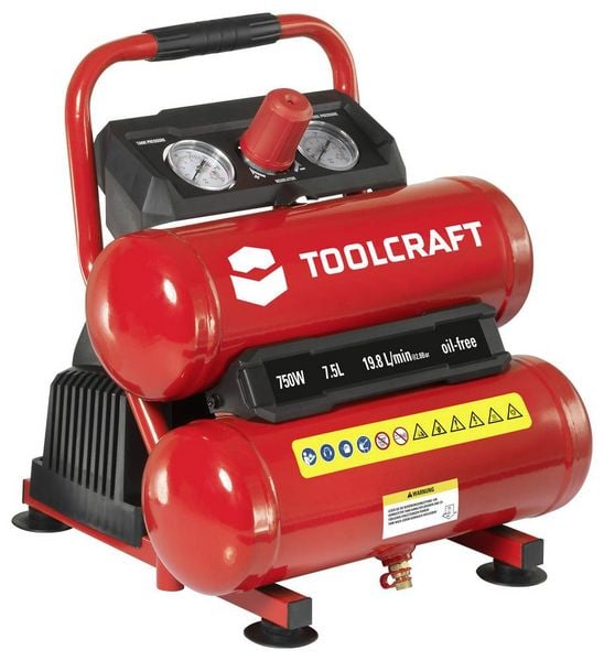 Produktbild: TOOLCRAFT Druckluft-Kompressor 7.5l 8 bar