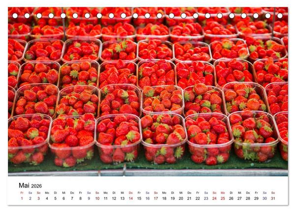 Produktbild: March&eacute; hebdomadaire - Ein Rundgang &uuml;ber einen franz&ouml;sischen Wochenmarkt (Tischkalender 2026 DIN A5 quer), CALVENDO Monatskalender