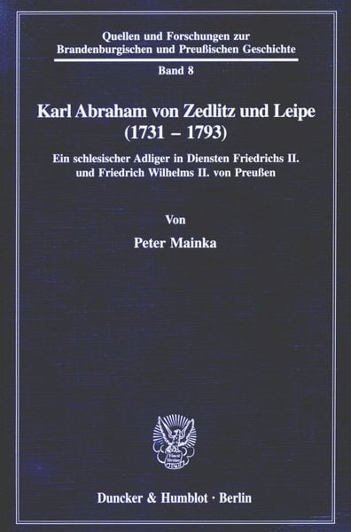 Produktbild: Karl Abraham von Zedlitz und Leipe (1731 - 1793).