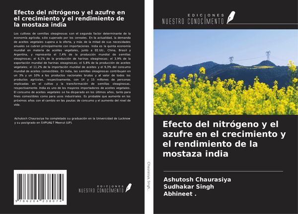 Produktbild: Efecto del nitr&oacute;geno y el azufre en el crecimiento y el rendimiento de la mostaza india
