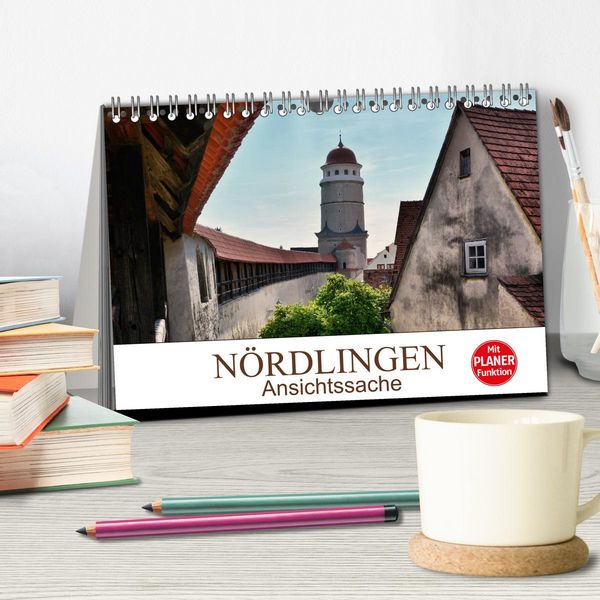 Produktbild: N&ouml;rdlingen - Ansichtssache (Tischkalender 2026 DIN A5 quer), CALVENDO Monatskalender