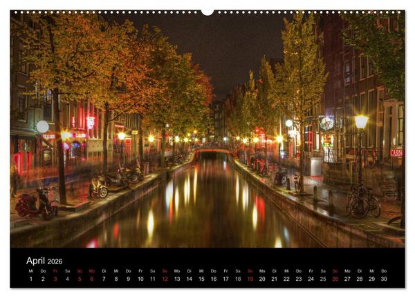 Produktbild: Europ&auml;ische St&auml;dte bei Nacht (hochwertiger Premium Wandkalender 2026 DIN A2 quer), Kunstdruck in Hochglanz