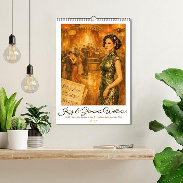 Produktbild: Jazz & Glamour Weltreise (Wandkalender 2027 DIN A3 hoch), CALVENDO Monatskalender