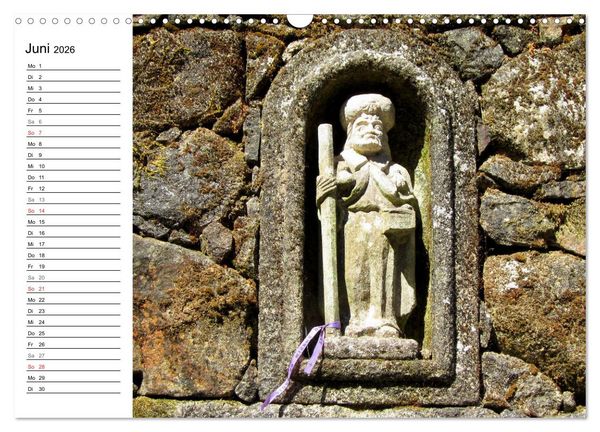 Produktbild: Jakobsweg - Camino Portugues Central (Wandkalender 2026 DIN A3 quer), CALVENDO Monatskalender