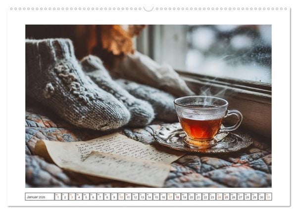 Produktbild: Nostalgische Teestunden (hochwertiger Premium Wandkalender 2026 DIN A2 quer), Kunstdruck in Hochglanz