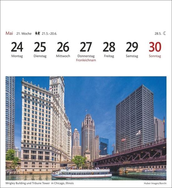 Produktbild: USA Sehnsuchtskalender 2027 - Wochenkalender mit 53 Postkarten