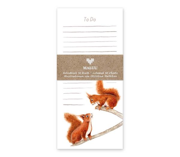 Produktbild: Notizblock Squirrel Romance