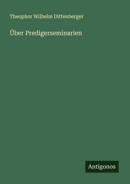 Produktbild: &Uuml;ber Predigerseminarien