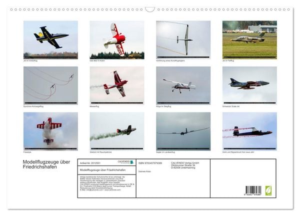 Produktbild: Modellflugzeuge &uuml;ber Friedrichshafen (Wandkalender 2026 DIN A2 quer), CALVENDO Monatskalender