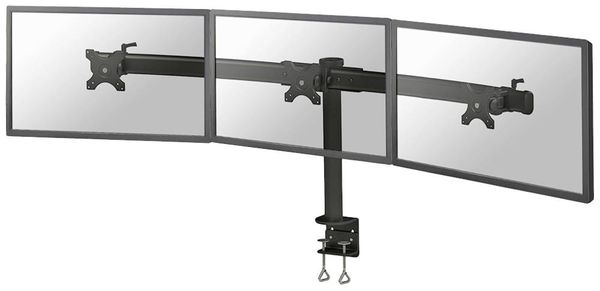 Neomounts FPMA-D700D3 3fach Monitor-Tischhalterung 25,4 cm (10') - 68,6 cm (27') Schwarz Höhenverstellbar, Schwenkbar, R