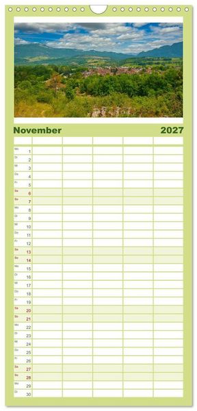Produktbild: Familienplaner 2027 - Frankreichs Natursch&ouml;nheiten mit 5 Spalten (Wandkalender, 21 x 45 cm) CALVENDO