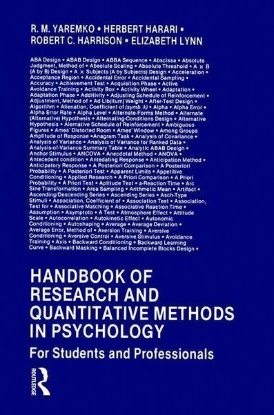 Produktbild: Yaremko, R: Handbook of Research and Quantitative Methods in