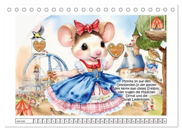 Produktbild: Mausgewitzt - Wo lebt die Maus? (Tischkalender 2026 DIN A5 quer), CALVENDO Monatskalender