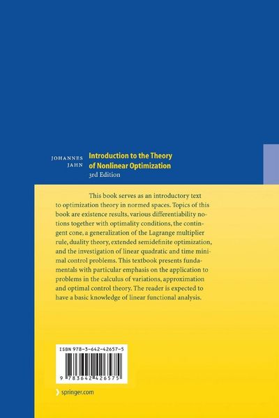 Produktbild: Introduction to the Theory of Nonlinear Optimization