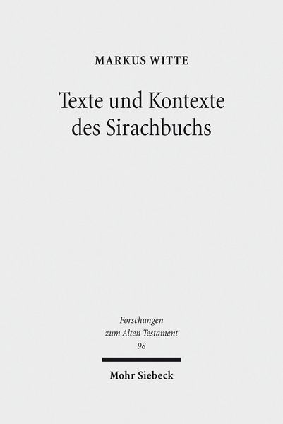 Produktbild: Texte und Kontexte des Sirachbuchs