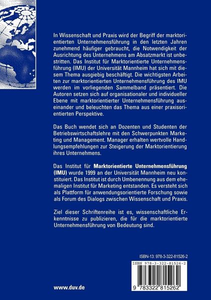 Produktbild: Perspektiven der marktorientierten Unternehmensf&uuml;hrung