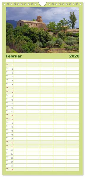 Produktbild: Familienplaner 2026 - Kalabrien mit 5 Spalten (Wandkalender, 21 x 45 cm) CALVENDO