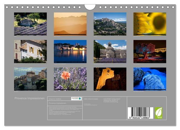 Produktbild: Provence Impressionen (Wandkalender 2026 DIN A4 quer), CALVENDO Monatskalender
