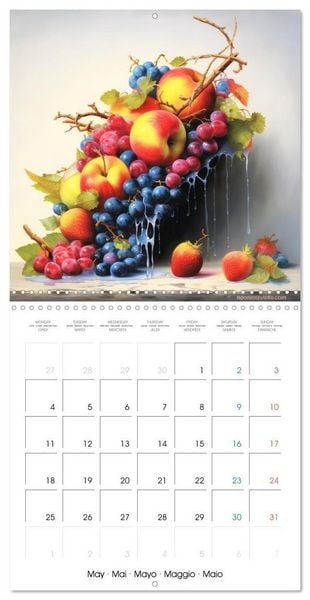 Produktbild: Splash fruit&eacute; (Calendrier mural carr&eacute; 2026 30x30 cm) Calendrier double avec une page pour vos prises de notes
