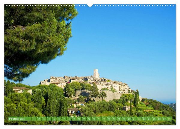 Produktbild: Lebendige Cote d'Azur: Die azurblaue K&uuml;ste (hochwertiger Premium Wandkalender 2026 DIN A2 quer), Kunstdruck in Hochglanz