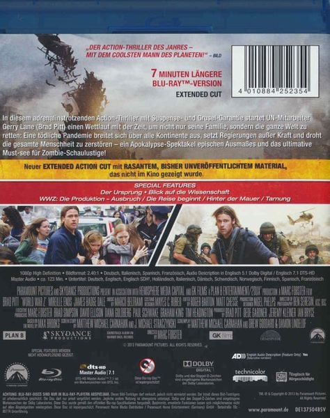 Produktbild: World War Z - Extended Action Cut