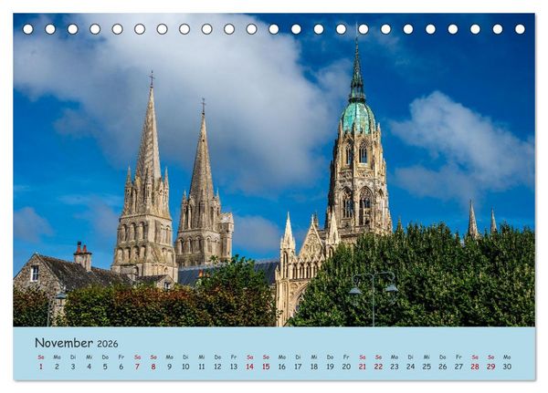Produktbild: Unterwegs in der Normandie (Tischkalender 2026 DIN A5 quer), CALVENDO Monatskalender