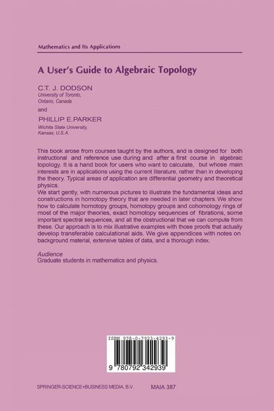 Produktbild: A User&rsquo;s Guide to Algebraic Topology