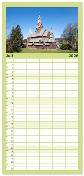 Produktbild: Familienplaner 2026 - Ohh, Du wundersch&ouml;ner Harz! mit 5 Spalten (Wandkalender, 21 x 45 cm) CALVENDO