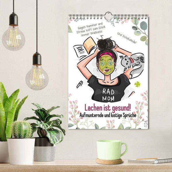 Produktbild: Lachen ist gesund! Aufmunternde und lustige Spr&uuml;che (Wandkalender 2026 DIN A4 hoch), CALVENDO Monatskalender