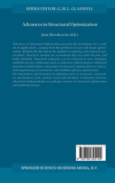 Produktbild: Advances in Structural Optimization